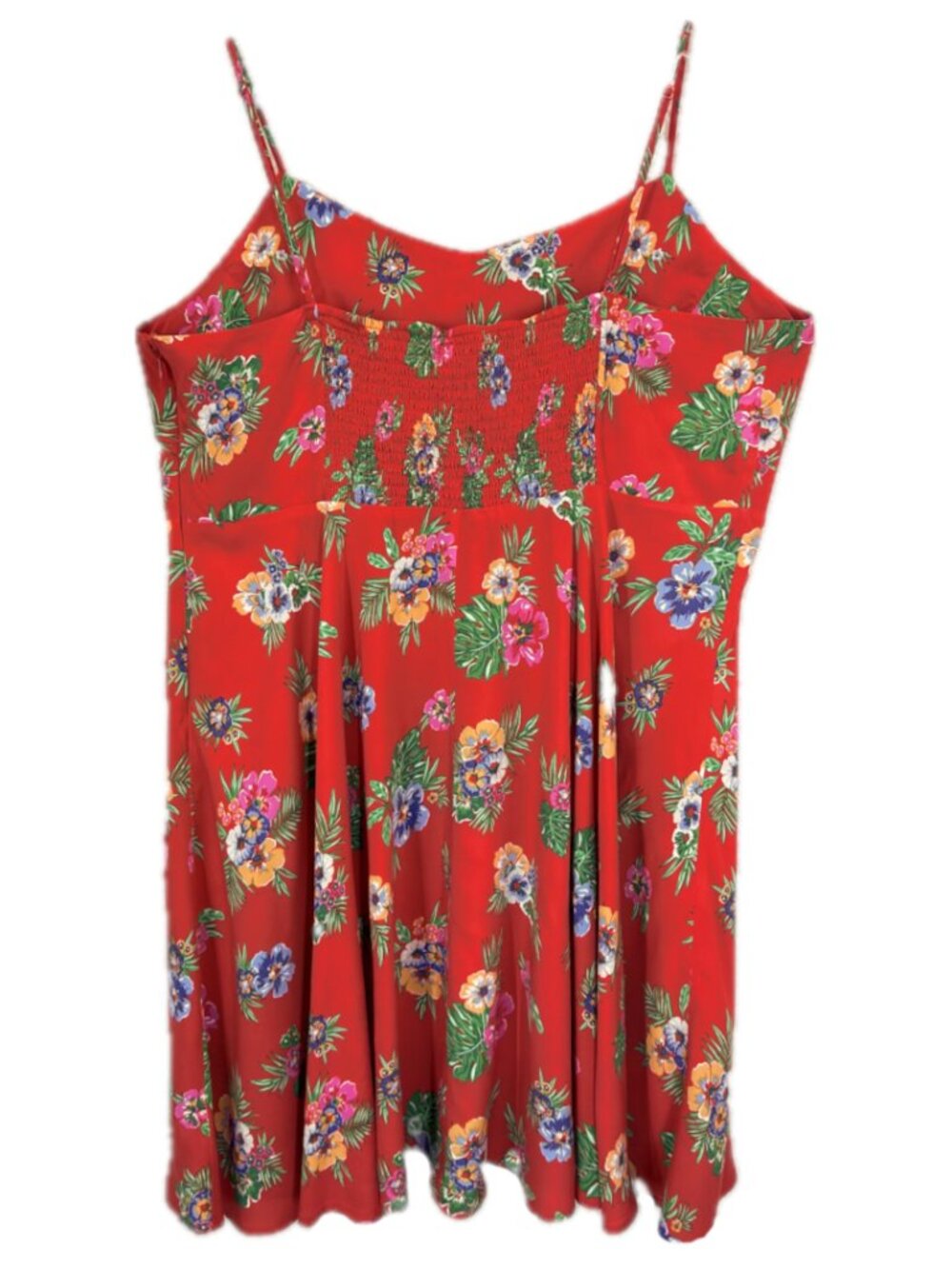 Old Navy Tropical Hawaiian Floral Rayon Tank Slip Flowy Mini Sundress Size 2XL - Picture 2 of 9